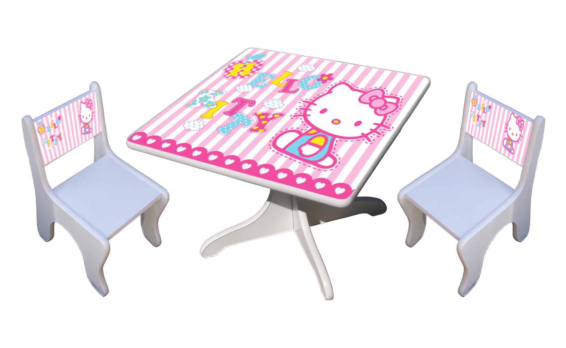 Becks stolík + 2x stolička Hello Kitty